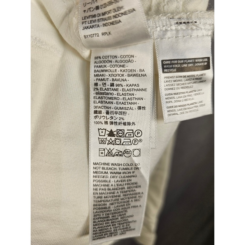 Levis Womens Original Trucker Jacket Cream White Denim Stretch 299450210 XS NEW - Picture 8 of 8